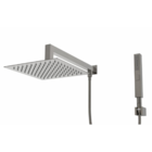 Kit ducha 25 x 25 Slim Gás Solar com desviador - Quadrada - C