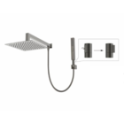 Kit ducha 25 x 25 Slim Gás Solar com desviador - Quadrada - C