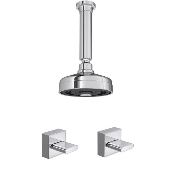 Kit Ducha Acqua Plus Teto E 2 Acabamentos Polo Cromado Deca