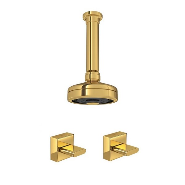 Kit Ducha Acqua Plus Teto E 2 Acabamentos Polo Gold Deca