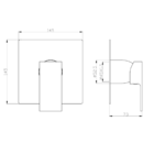 Kit Ducha Chuveiro gás solar 20x20 Slim De Parede + Acabament