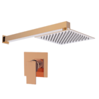 Kit Ducha Chuveiro gás solar 20x20 Slim De Parede + Acabament