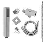 Kit Ducha De Mão Quadrada Luxo Com Desviador Quadrado