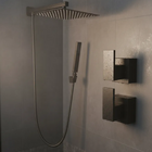 Kit Ducha Desviador 20x20 De Parede Preto + Acabam Registro