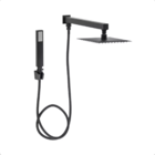 Kit Ducha Desviador 30x30 Preto Com Acabamento Monocomando Re