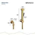 Kit Ducha Higiênica Quente E Fria Dourado