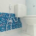 Kit Ducha Higiênica Redonda de Parede Branca Popular 1,20m Blukit
