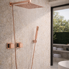 Kit Ducha Quadrada 20x20 Slim desviador+2 Acabamentos para Re