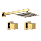 Kit Ducha Slim 20x20 Gás Solar De Parede + Acabamento para Re