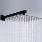 Kit Ducha Slim Quadrado 20x20cm Preto 02 Acabamento Preto