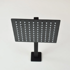 Kit Ducha Slim Quadrado 20x20cm Preto 02 Acabamento Preto