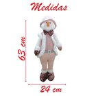 Kit Dupla Boneco Natal Boneco De Neve Rosa Natalino