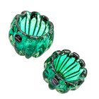 Kit Dupla Vasos Murano Decorativos Make Verde De Cristal