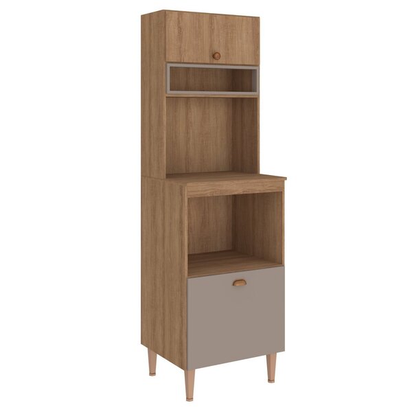 Kit Duplo Para Fornos Com Nicho 60cm 2 Portas Marti Mel/fendi