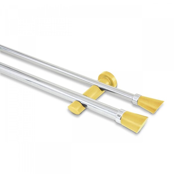 Kit Duplo Varão De Cortina 3m Com Emenda Alemão Nobre Belchio