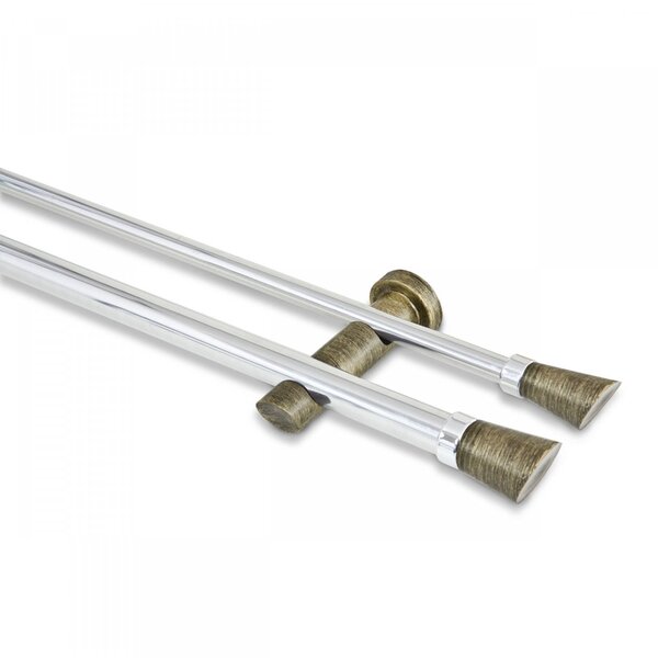 Kit Duplo Varão De Cortina 4m Com Emenda Alemão Nobre Belchio