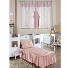 Kit Dyvine Cortina E Cobre Leito 4 Peças - Rosê