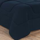 Kit Edredom 2 Peças Solteiro Azul Marinho Azul Marinho