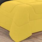 Kit Edredom 3 Peças Casal Amarelo Preto
