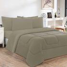 Kit Edredom 3 Peças Casal Avelã Avelã