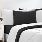 Kit Edredom 3 Peças Queen Branco Preto