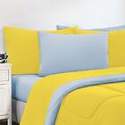 Kit Edredom 3pçsqueen Amarelo Azul Bebê
