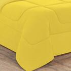 Kit Edredom + Jogo De Lençol 4 Peças Solteiro Amarelo Amarelo