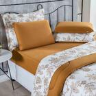 Kit Edredom + Jogo De Lençol 5 Peças Solteiro Cobre