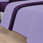 Kit Edredom + Jogo De Lençol 5pçs Solteiro Lilás Roxo
