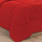 Kit Edredom + Jogo De Lençol 7pçs Casal Vermelho Vermelho