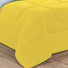 Kit Edredom + Jogo De Lençol 7pçsking Amarelo/azul Bebê