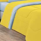 Kit Edredom + Jogo De Lençol 7pçsking Amarelo/azul Bebê
