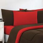 Kit Edredom + Jogo De Lençol 7pçsqueen Tabaco Vermelho