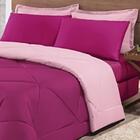 Kit Edredom + Jogo De Lençol Casal Queen 06pçspink E Rosa