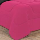 Kit Edredom + Jogo De Lençol Malha 7pçsking Pink /preto