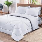 Kit Edredom + Jogo De Lençol Solteiro 04pçsbranco