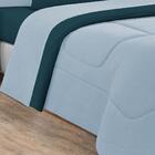 Kit Edredom + Lençol 5pçs Solteiro Azul Bebê/azul Petróleo