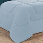 Kit Edredom + Lençol 5pçs Solteiro Azul Bebê/azul Petróleo