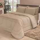 Kit Edredom Aconchego Casa Dona Dupla Face Casal Queen 6 Pçs