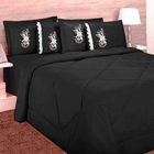 Kit Edredom Bruna Casa Dona Casal 6 Peças Preto