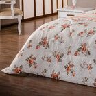 Kit Edredom C/ Almofada Alice Floral Salmão Queen 07 Peças