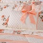 Kit Edredom C/ Almofada Alice Floral Salmão Queen 07 Peças