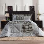 Kit Edredom C/ Lençol Liso Áquila Dupla Face King Cinza