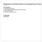 Kit Edredom Casal Padrão Branco Dupla Face Aconchego 6 Peças