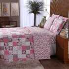 Kit Edredom Casal Queen 200 Fios Estampado 3 Peças Yasmin Per