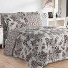 Kit Edredom Casal Queen 200 Fios Estampado 6 Peças Naya Perca