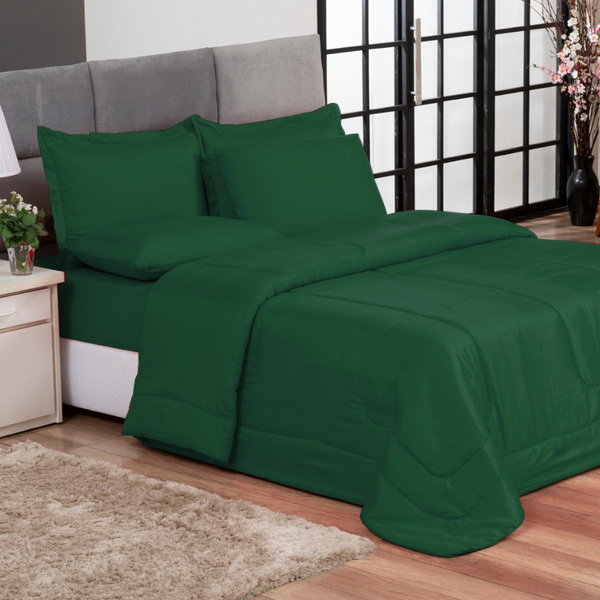 Kit Edredom Casal Queen Jogo De Lençol 06 Peças Aconchego D