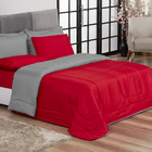 Kit Edredom Casal Queen   Jogo De Lençol 06 Peças Aconchego D