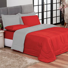 Kit Edredom Casal Queen   Jogo De Lençol 06 Peças Aconchego D