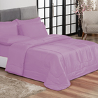 Kit Edredom Casal Queen   Jogo De Lençol 06 Peças Aconchego D